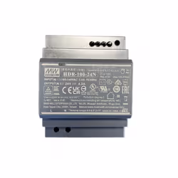 Alimentatore switching da 100W con uscita a 24V, design ultra slim di soli 70mm (4SU), ideale per installazione su guida DIN ...