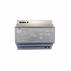 Alimentatore switching da 150W con uscita a 24V 6.25A, design compatto ultra slim da 70mm, perfetto per installazione su guid ...