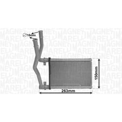 Scambiatore di calore, riscaldamento interno MAGNETI MARELLI 350218490000