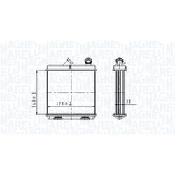 Scambiatore di calore, riscaldamento interno MAGNETI MARELLI 350218465000