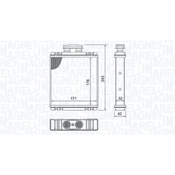Scambiatore di calore, riscaldamento interno MAGNETI MARELLI 350218517000