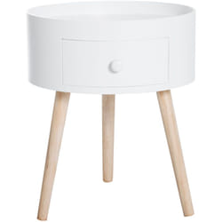 Homcom - Tavolino da Caffè Tavolino da Salotto Moderno in Legno Bianco