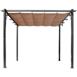Outsunny - Pergola da Giardino 3x4m con Telo Scorrevole e Pali in Alluminio