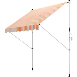 Tenda da Sole 3x1.5m Telescopica a Parete Avvolgibile Arancione - Outsunny