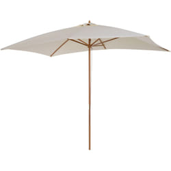 Ombrellone 2x3 m da Giardino Impermeabile in Legno e Poliestere Beige - Outsunny