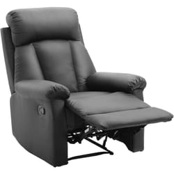 Homcom - Poltrona Reclinabile Manualmente Imbottita ed Ergonomica in Pelle pu