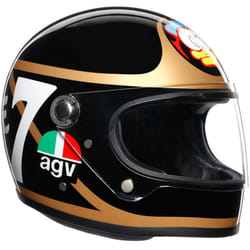AGV Legends X3000 Barry Sheene Casco, nero-bianco-oro, dimensione XS per uomo