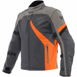 Dainese Ranch Tex Giacca tessile moto, nero-grigio-arancione, dimensione 48 per uomo