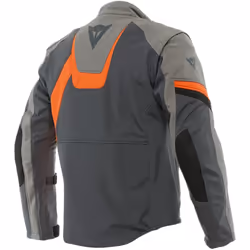 Dainese Ranch Tex Giacca tessile moto, nero-grigio-arancione, dimensione 48 per uomo
