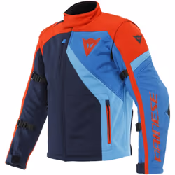 Dainese Ranch Tex Giacca tessile moto, rosso-blu, dimensione 46 per uomo