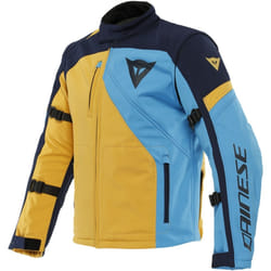 Dainese Ranch Tex Giacca tessile moto, blu-giallo, dimensione 52 per uomo