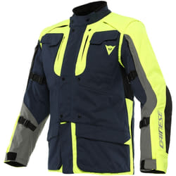 Dainese Alligator Tex Giacca tessile moto, blu-giallo, dimensione 52 per uomo
