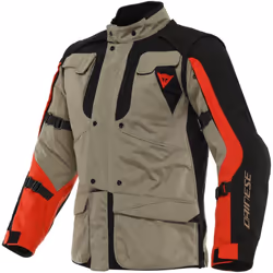 Dainese Alligator Tex Giacca tessile moto, nero-marrone, dimensione 48 per uomo