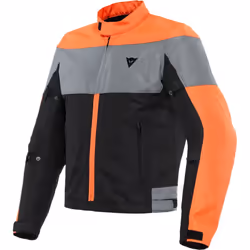 Dainese Elettrica Air Tex Giacca tessile moto, nero-arancione, dimensione 48 per uomo