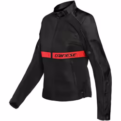 Dainese Ribelle Air Tex Giacca tessile moto da donna, nero-rosso, dimensione 46 per donne