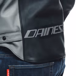 Dainese Racing 4 Giacca in pelle traforata per moto, nero-grigio, dimensione 44 per uomo - Vista aggiuntiva 3