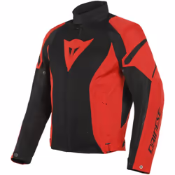 Dainese Air Crono 2 Tex Giacca tessile moto, nero-rosso, dimensione 50 per uomo