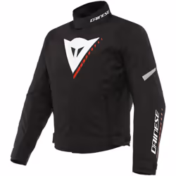 Dainese Veloce D-Dry Giacca tessile moto, nero-bianco-rosso, dimensione 48 per uomo