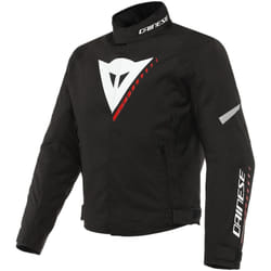 Dainese Veloce D-Dry Giacca tessile moto, nero-bianco-rosso, dimensione 48 per uomo