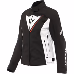 Dainese Veloce D-Dry Giacca tessile da donna, nero-bianco-rosso, dimensione 42 per donne