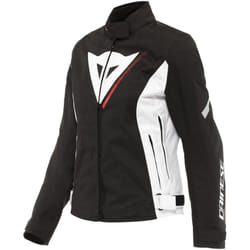 Dainese Veloce D-Dry Giacca tessile da donna, nero-bianco-rosso, dimensione 42 per donne