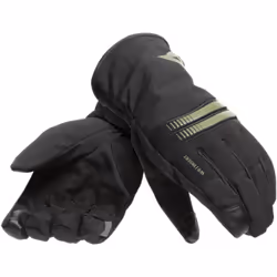 Dainese Plaza 3 D-Dry Guanti da moto impermeabili, nero-verde, dimensione XS per uomo
