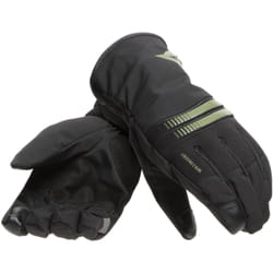 Dainese Plaza 3 D-Dry Guanti da moto impermeabili, nero-verde, dimensione XS per uomo