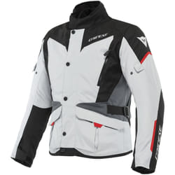 Dainese Tempest 3 D-Dry Giacca tessile moto, nero-grigio-rosso, dimensione 48 per uomo