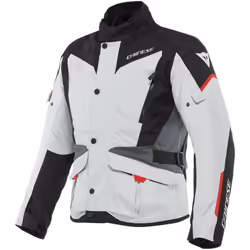 Dainese Tempest 3 D-Dry Giacca tessile moto, nero-grigio-rosso, dimensione 48 per uomo