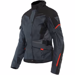 Dainese Tempest 3 D-Dry Giacca tessile moto da donna, nero-grigio-rosso, dimensione 44 per donne