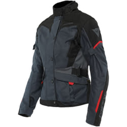 Dainese Tempest 3 D-Dry Giacca tessile moto da donna, nero-grigio-rosso, dimensione 52 per donne