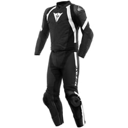 Dainese Avro 4 Tuta in pelle da moto in 2 pezzi, nero-bianco, dimensione 64 128 per uomo