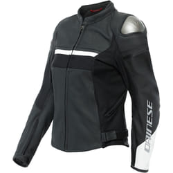 Dainese Rapida Giacca da donna in pelle per moto, nero-bianco, dimensione 46 per donne