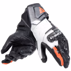 Dainese Carbon 4 Long Guanti moto donna, nero-bianco-rosso, dimensione L per donne