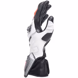 Dainese Carbon 4 Long Guanti moto donna, nero-bianco-rosso, dimensione L per donne