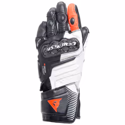 Dainese Carbon 4 Long Guanti moto donna, nero-bianco-rosso, dimensione S per donne