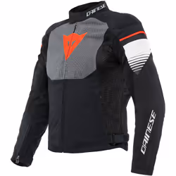 Dainese Air Fast Giacca tessile moto, nero-grigio-bianco, dimensione 52 per uomo