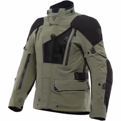 Dainese Hekla Absoluteshell Pro 20K D-Dry Giacca tessile moto, nero-verde, dimensione 46 per uomo
