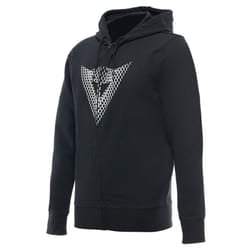 Dainese Logo Felpa con cappuccio e zip, nero-bianco, dimensione XS per uomo