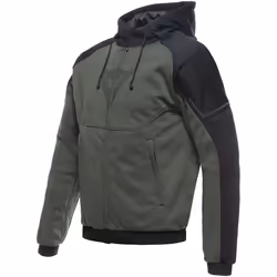 Dainese Daemon-X Safety Felpa con cappuccio con zip del motociclo, nero-verde, dimensione 58 per uomo