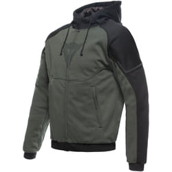 Dainese Daemon-X Safety Felpa con cappuccio con zip del motociclo, nero-verde, dimensione 58 per uomo