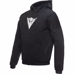 Dainese Daemon-X Safety Felpa con cappuccio con zip del motociclo, nero-bianco, dimensione 58 per uomo
