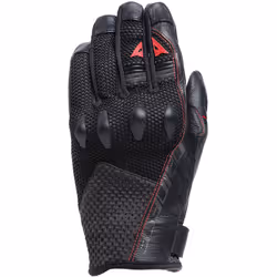 Dainese Karakum Ergo-Tek Magic Connection Guanti da moto, nero-rosso, dimensione XS per uomo