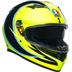AGV K3 Rossi WT Phillip Island 2005 Casco, nero-giallo, dimensione XS per uomo