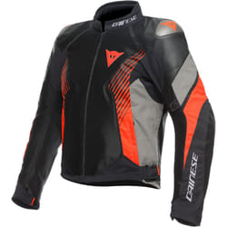 Dainese Super Rider 2 Absoluteshell Giacca tessile moto, nero-grigio-rosso, dimensione 52 per uomo