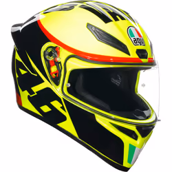 AGV K-1 S Grazie Vale Casco, nero-giallo, dimensione S per uomo