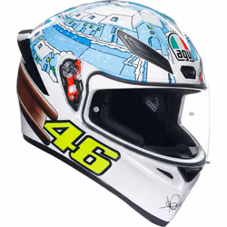 AGV K-1 S Winter Test 2017 Casco, bianco-blu, dimensione 2XL per uomo