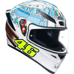AGV K-1 S Winter Test 2017 Casco, bianco-blu, dimensione 2XL per uomo