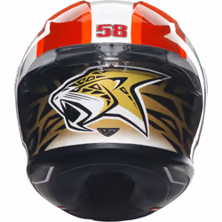 AGV K-6 S Sic58 Casco, nero-bianco-rosso, dimensione XL per uomo - Vista aggiuntiva 5