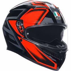AGV K3 Compound Casco, nero-rosso, dimensione XL per uomo
